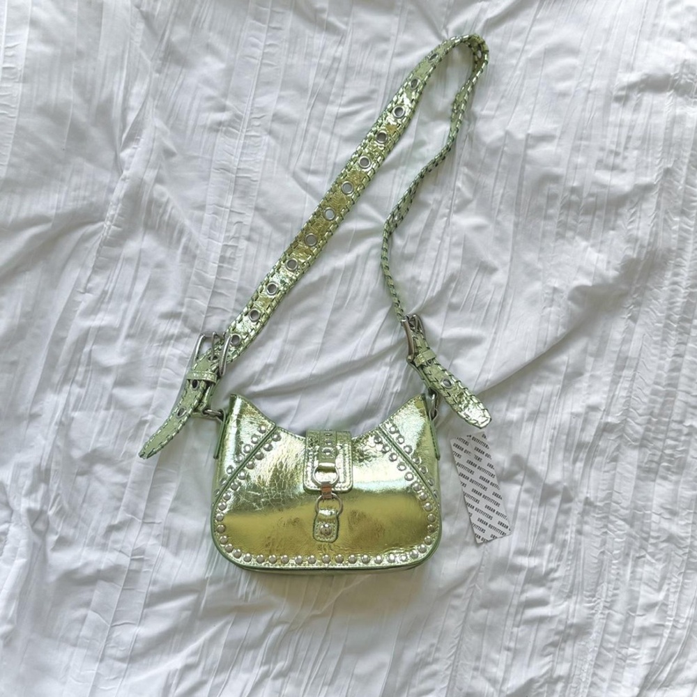 Metallic/Embossed Faux Leather Purse